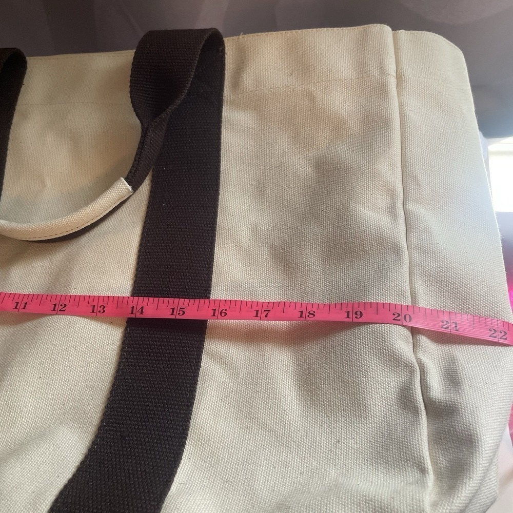 Le Bar Marche NWOT La Plage Double Handle Beach Pool Travel Packable Tote White - Picture 11 of 12